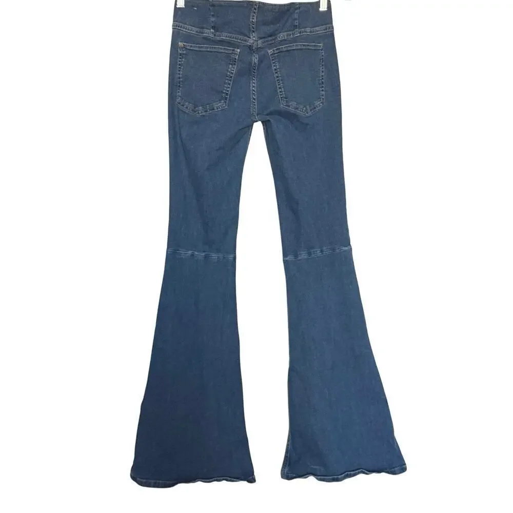 Free People We The Free Penny Pull On Flare Jeans Women’s Size 28